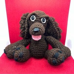 Handmade little Brown Dog plushie NEW crochet